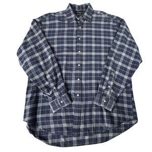 Ralph Lauren Vintage Shirt Men's Large Plaid Blaire Button Down LS Blue Y2K Fade